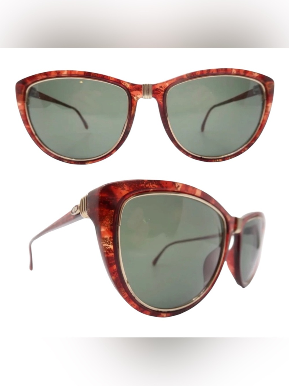 Christian Dior 1980’s Large Slight Cateye Sunglasses, Mod 2557, Made in Germany